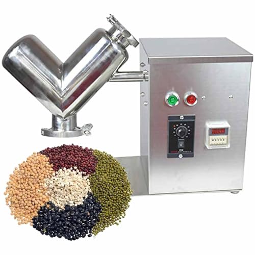 ZenSeFarin Edelstahl Pulvermischer, 400W 2L V Form Mixer für Mineralien, Getreide, Partikelmischer, Kräuter und Pigmente höhere Geschwindigkeit Multifunktionale Labormischgeräte von ZenSeFarin