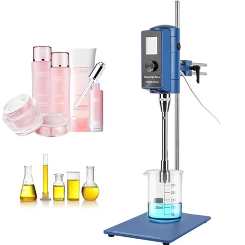 ZenSeFarin Hochgeschwindigkeits-Dispergier-Homogenisator Mit LCD-Display, Einstellbare Geschwindigkeit 2000-28000 U/Min, Hochschermischer Für Labor, Emulsion Und Zelldispersion,28F von ZenSeFarin