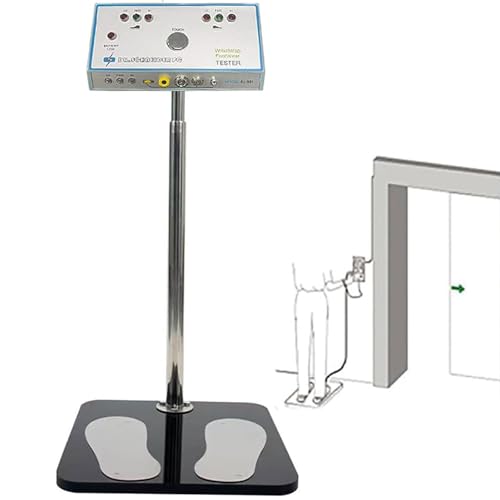 ZenSeFarin Umfassender Ganzkörpertester,Tester Für Statische Elektrizität Menschlichen Körpers Mit Höhenverstellbarem Ständer,Ton- Und Lichtalarmfunktion/3 Modi/4 Arten Von Handgelenkbändern von ZenSeFarin