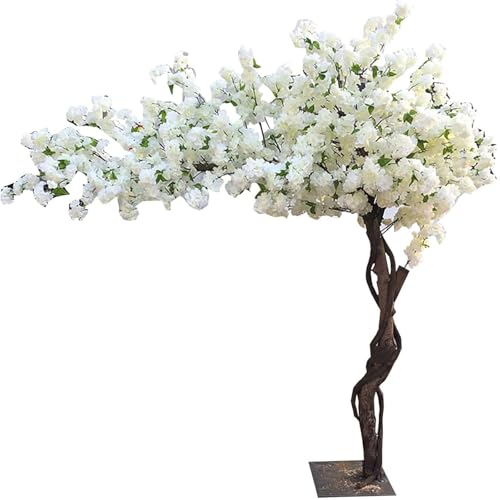 ZenSeFarin Weiß Künstliche Kirschblüten Bäume Handgemachte Blumen Großer Baum Kunstreben Indoor Party im Freien Restaurant Einkaufszentrum Kunstpflanze,Extended-1x0.6m/3.2x1.9ft von ZenSeFarin