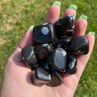 Schneeflocken Obsidian Tumbles | Schneeflockenobsidian Poliert Trommelwirbel Billige Kristall Trommeln von ZenValleyCrystals