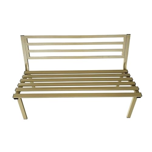 Zendea Gartenbank für den Außenbereich – Gartenbank aus lackiertem Stahl, Taupe – Möbel für Terrasse im Außenbereich – modernes und Robustes Design – Bank Montecarlo Taupe 127 x 61 x 80 cm von Zendea