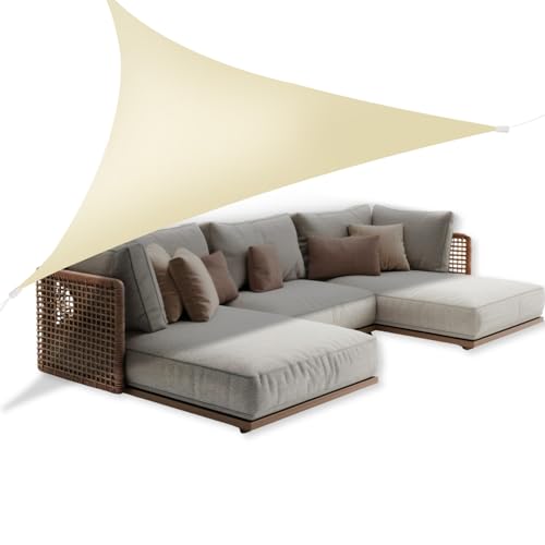 Zendea - Sonnensegel für den Außenbereich, dreieckig, 5 x 5 x 5 m, mit UV- und Regenschutz - Wasserabweisende Plane aus 210D Polyester - Einfache Montage Zendea - Sonnensegel für den Außenbereich, dreieckig, 5 x 5 x 5 m, mit UV- und Regenschutz - Wasserabweisende Plane aus 210D Polyester - Einfache Montage von Zendea