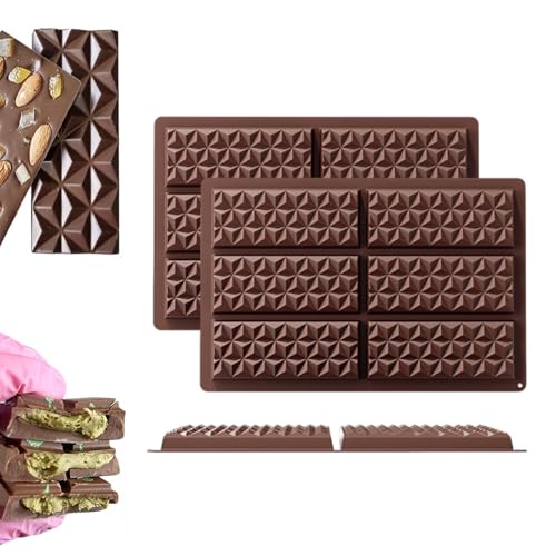 Zengjunwei 2 Stück Schokoladenform in Rautenform, Silikon Schokolade Silikonformen Backen Schokoladenform Tief für Schokolade Praline Süßigkeiten, 26×17×1.3cm/10.23×6.69×0.51in Zengjunwei 2 Stück Schokoladenform in Rautenform, Silikon Schokolade Silikonformen Backen Schokoladenform Tief für Schokolade Praline Süßigkeiten, 26×17×1.3cm/10.23×6.69×0.51in von Zengjunwei