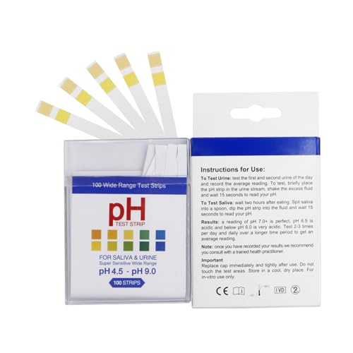 PH teststreifen,Säure basen teststreifen,100 Stück Messbereich 4.5-9.0 PH teststreifen urin,Flüssigkeitserkennung,Überprüfen Sie das Säure-Basen-Gleichgewicht durch Speichel- oder Urinprüfung PH teststreifen,Säure basen teststreifen,100 Stück Messbereich 4.5-9.0 PH teststreifen urin,Flüssigkeitserkennung,Überprüfen Sie das Säure-Basen-Gleichgewicht durch Speichel- oder Urinprüfung von ZeniPremunz