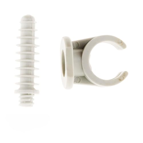 Zenitech - Set Aus 10 Clips Mit Dübel Ø16mm - Kabelbefestigungszubehör - Einfache Installation Mit 8mm Bohrung - Verschleißfest - Grau - Ø16mm Zenitech - Set Aus 10 Clips Mit Dübel Ø16mm - Kabelbefestigungszubehör - Einfache Installation Mit 8mm Bohrung - Verschleißfest - Grau - Ø16mm von Zenitech