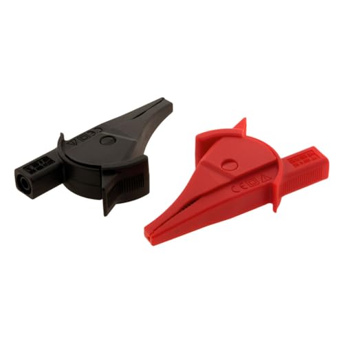 2 Pinces Ø4mm de sécurité large ouverture : 1 rouge + 1 noir von Zenitech