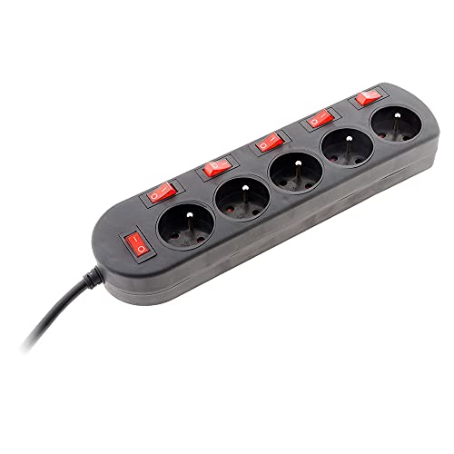 Zenitech- SONO-Block 5 Steckdosen 16A 2P+E + 6 Schalter mit Kontrollleuchte 3m von Zenitech