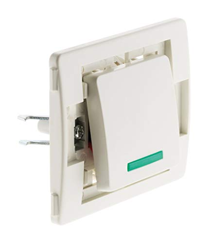 Bouton poussoir à voyant Venus bornes auto - non monté -Blanc von Zenitech