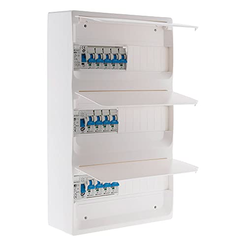 Coffret T5 39 modules Blanc équipé de 13 disjoncteurs et 3 inter. diff. livré avec accessoires von Zenitech