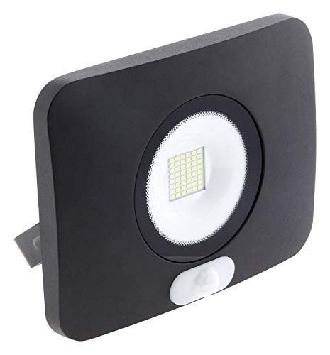 Elexity - LED-Strahler, wasserdicht, 50 W, mit schwarzem Sensor von Zenitech