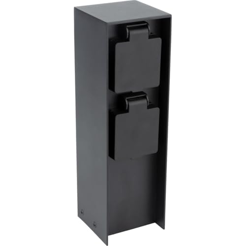 Gartenklemme zum Befestigen 2 x 16 A IP44 – Aluminium schwarz Zenitech von Zenitech