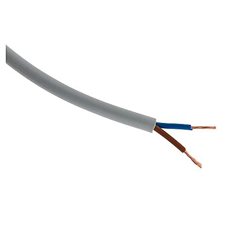 Zenitech - Elektrisches Stromkabel H05VV-F 2x 1.5mm² - Flexibel Und Einfach Zu Installieren - Abriebfest - Grau - 10m von Zenitech