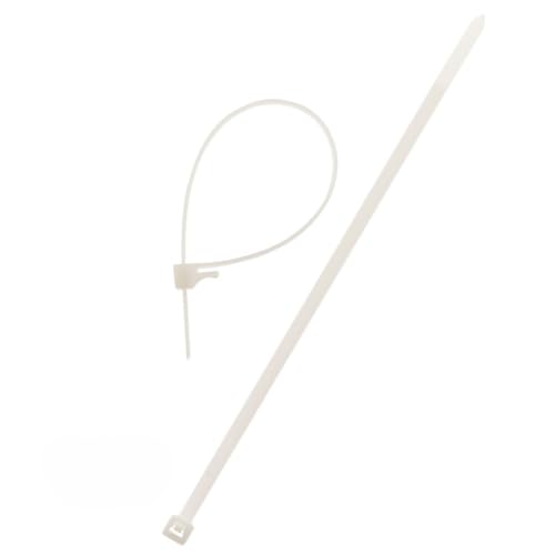 Lot de 10 colliers de câblage réutilisables 4,8x 200mm transparents von Zenitech
