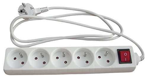 Zenitech - Set mit 2 Steckdosenleisten - 5×16A 2P+T mit Schalter - Weiß Zenitech - Set mit 2 Steckdosenleisten - 5×16A 2P+T mit Schalter - Weiß von Zenitech