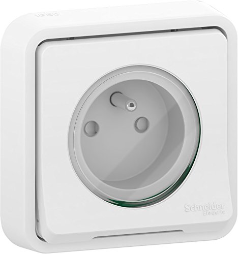 SCHNEIDER - 16A Weiß Mureva Styl Gerahmte Wasserdichte 2P+T Steckdose - Kunststoffmechanismus - 250V, IP55 - Unterputzmontage - Ideal für Garagen, Werkstätten und Außenbereiche - Sicher und Ästhetisch SCHNEIDER - 16A Weiß Mureva Styl Gerahmte Wasserdichte 2P+T Steckdose - Kunststoffmechanismus - 250V, IP55 - Unterputzmontage - Ideal für Garagen, Werkstätten und Außenbereiche - Sicher und Ästhetisch von Zenitech