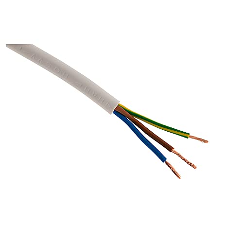 Stromkabel HO5VV-F 3G1,5 weiß - 5m von Zenitech