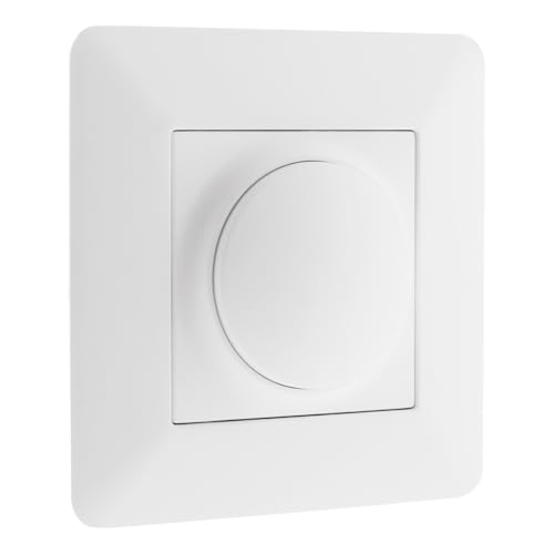 Zenitech - Drehdimmer Kompatibel Mit LED - Einbauinstallation Bereit Zum Einbau - Kompakter Motor Mit Einfachem Kabeldurchgang - Modernes Und Ästhetisches Design - Weiß Zenitech - Drehdimmer Kompatibel Mit LED - Einbauinstallation Bereit Zum Einbau - Kompakter Motor Mit Einfachem Kabeldurchgang - Modernes Und Ästhetisches Design - Weiß von Zenitech