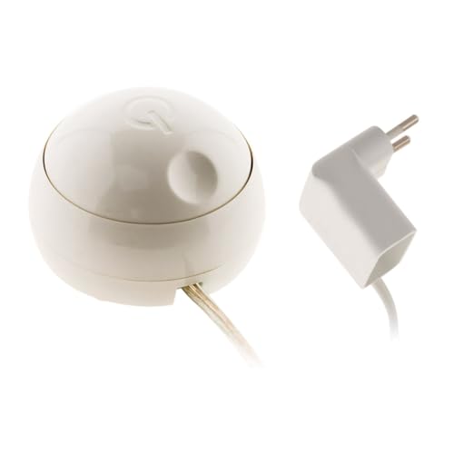 Variateur 25-200W Blanc avec prise gigogne 6A blanc + câble transparent H03VVH-2F 2x0.75mm2 Longueur 1.70 Mètres von Zenitech