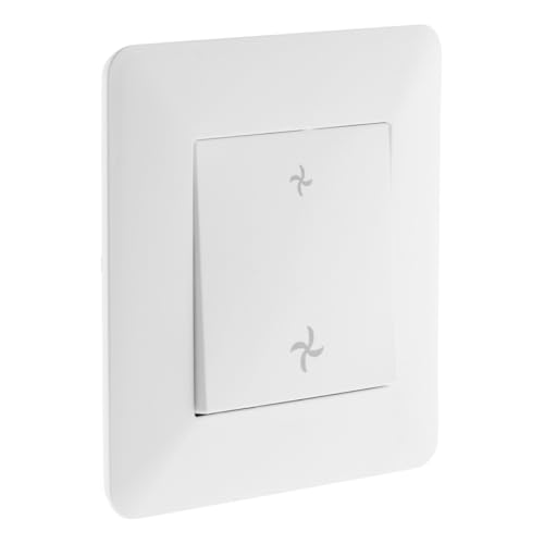 Zenitech - Artezo VMC Schalter - Kompakte Und Stilvolle Elektrische Ausrüstung - Fertig Zum Einbau - Für Unterputzdosen Kompatibel - Weiß - 86x86mm Zenitech - Artezo VMC Schalter - Kompakte Und Stilvolle Elektrische Ausrüstung - Fertig Zum Einbau - Für Unterputzdosen Kompatibel - Weiß - 86x86mm von Zenitech