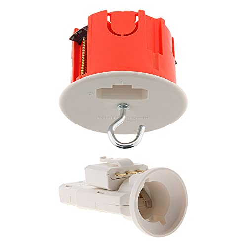 Zenitech - DCL Center Point Kit Für Gipskartonwände - Ø65mm Mit Stecker, E27-Fassung Und Haken - Einfache Installation Für Leuchten An Hohlwänden - Rot - Komplettset Zenitech - DCL Center Point Kit Für Gipskartonwände - Ø65mm Mit Stecker, E27-Fassung Und Haken - Einfache Installation Für Leuchten An Hohlwänden - Rot - Komplettset von Zenitech