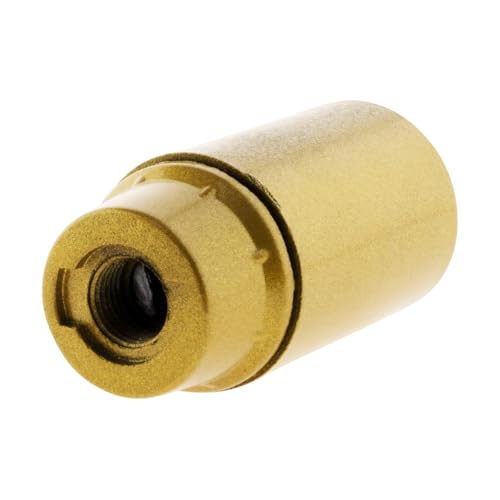 Zenitech - E14 Fassung In Glattem Thermoplast - Ringlose Basis Kompatibel Mit E14 Glühbirnen - Gold Effekt Oberfläche - Maximaler Spannung 250V - Maximaler Strom 2A - Goldfarben von Zenitech