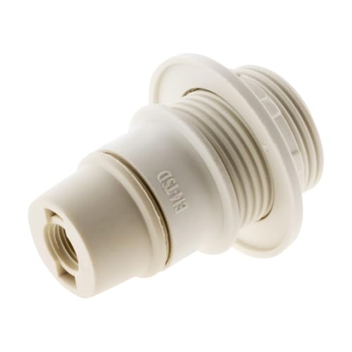 Zenitech - E14 Thermoplastikfassung Mit Einfachem Ring - Glatte Weiße Oberfläche - Maximalspannung 250V - Maximalstrom 2A - Ideal Für Innenbeleuchtung - Weiß von Zenitech