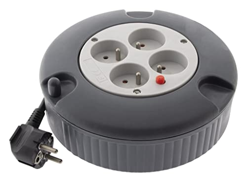 Zenitech – Kabeltrommel 4 Steckdosen – 4 m mit Überlastschutz – Grau Zenitech – Kabeltrommel 4 Steckdosen – 4 m mit Überlastschutz – Grau von Zenitech