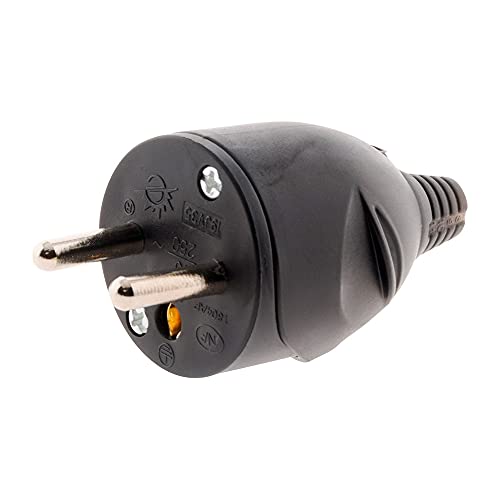 Zenitech - Männlicher Stecker 16A 2P+T - Präzise Elektrische Verbindung - Kompatibel Mit Elektrischen Geräten - Langlebiges Design - Ideal Für Innen- Und Außenanwendung - Schwarz - 6cm Zenitech - Männlicher Stecker 16A 2P+T - Präzise Elektrische Verbindung - Kompatibel Mit Elektrischen Geräten - Langlebiges Design - Ideal Für Innen- Und Außenanwendung - Schwarz - 6cm von Zenitech