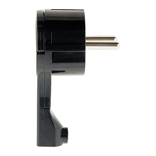 Zenitech - Männlicher Stecker 16A Extraplatte mit Herausziehring - Entspricht NF-Norm für Sichere Installation - Ideal für Enge Räume - Schwarz - 40m von Zenitech