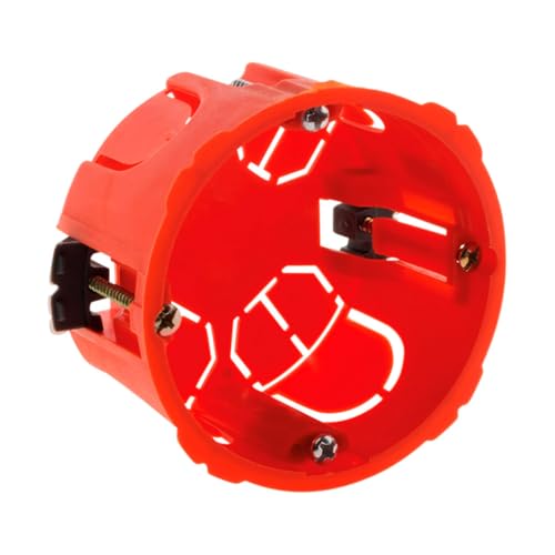 Zenitech - Set Aus 10 Gipskarton-Einbaukästen Ø65mm P40mm - Für Schraub- oder Clip-Montage - Hohe Feuerbeständigkeit Bis 850° - Rot von Zenitech