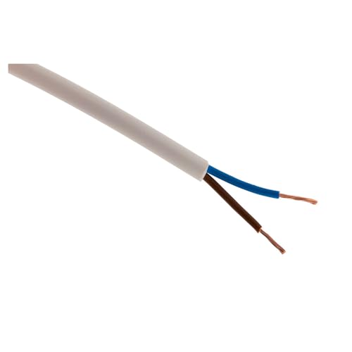 Zenitech - Stromkabel H05VV-F 2x 1,5mm² weiß - 10m von Zenitech