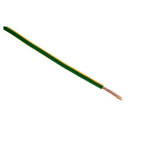 Zenitech - Stromversorgungskabel H07V-R 6mm² - Einadriger Leiter mit PVC-Isolierung - Für Inneneinspeisungen - Nennspannung 700V - Gelb und Grün - 10m von Zenitech