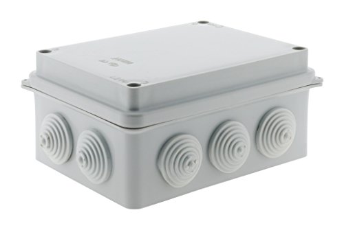 Zenitech - Wasserdichte Rechteckige Box 150 x 110 x 70 mm - IP54 - 1/4 Drehschrauben - Kabeldurchführungen Ohne Ausschnitte - Feuerbeständigkeit 750°C - Grau - Weiß von Zenitech