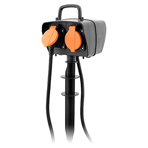 Zenitech - Spike 2 Steckdosen 2P+E Kabel H07RN-F 3G1,5mm² IP44 + Programmierer von Zenitech