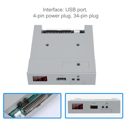 ZenithAur USB-Diskettenlaufwerk-Emulator, SFR1M44 – U100 3,5 Zoll 1,44 MB SSD-Disketten-Emulator mit integriertem Speicher für Datenumschaltung und -konvertierung in industriellen von ZenithAur