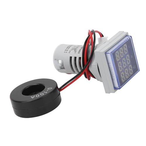 Zenithaur 3 - Zifferner LED -Anzeigemessgerät für Wechselstromspannungstests, Multifunktions -Energie -Energie -Messgerät mit Voltmeter -Amperemetermerkmalen (Weiß) von ZenithAur