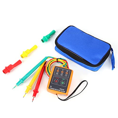 Zenithaur 60 V bis 600 V AC Tester 3 - Phasenreihenreihenfolge -Rotationsindikator für Motoren 20Hz - 400 Hz Kompaktkonstruktion Zenithaur 60 V bis 600 V AC Tester 3 - Phasenreihenreihenfolge -Rotationsindikator für Motoren 20Hz - 400 Hz Kompaktkonstruktion von ZenithAur
