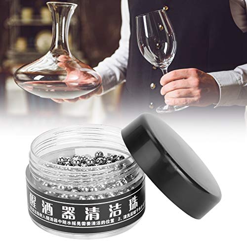 Zenithaur -Dekanter -Reinigung von Perlen Edelstahlreinigungskugeln für Weinkanamter Wasserflaschen Vasen Gläser und Kaffeetöpfe wiederverwendbare Lösung von ZenithAur
