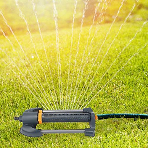 Zenithaur Garden Sprinkler 20 Loch Wasser Sprinkler Metall Basis rotierende oszillierende einstellbare Spray für große Rasen- und Gartenfläche sogar Abdeckung Zenithaur Garden Sprinkler 20 Loch Wasser Sprinkler Metall Basis rotierende oszillierende einstellbare Spray für große Rasen- und Gartenfläche sogar Abdeckung von ZenithAur