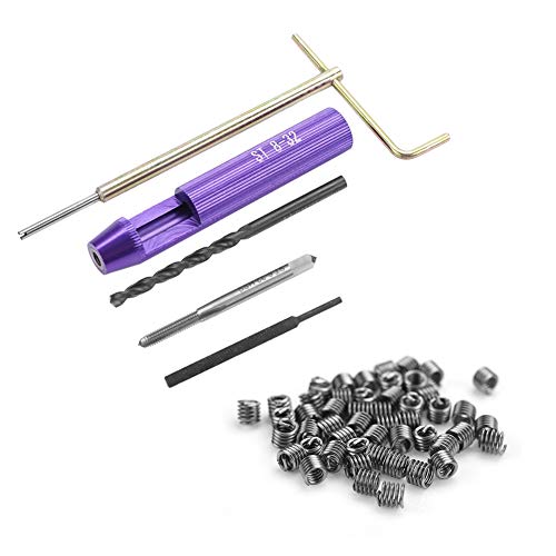 Zenithaur -Gewinde -Reparaturwerkzeug für Schrauben - 50 pcs Edelstahl -Stahl -Drahteinsätze, Kit für kaiserliche 8-32unc x 1,5d - Beinhaltet Tipp- und Installationswerkzeuge Zenithaur -Gewinde -Reparaturwerkzeug für Schrauben - 50 pcs Edelstahl -Stahl -Drahteinsätze, Kit für kaiserliche 8-32unc x 1,5d - Beinhaltet Tipp- und Installationswerkzeuge von ZenithAur