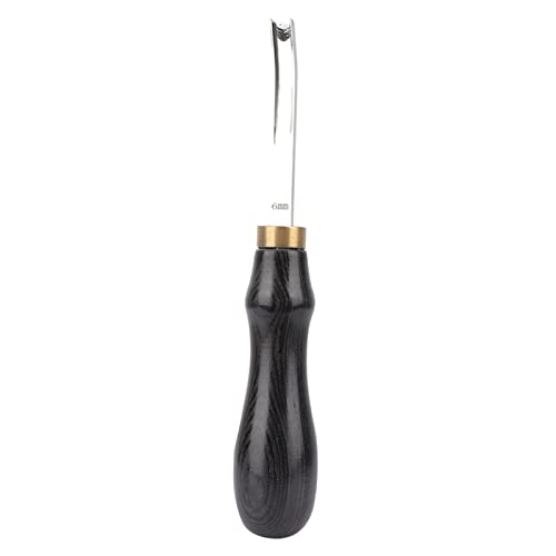 Zenithaur -Leder -Skiving -Werkzeug für schräge Schneiden und dünner Lederkanten, Präzisionsferien mit ergonomischem Holzgriff Stahlklinge, ideal für Ledercraft (6 mm) von ZenithAur