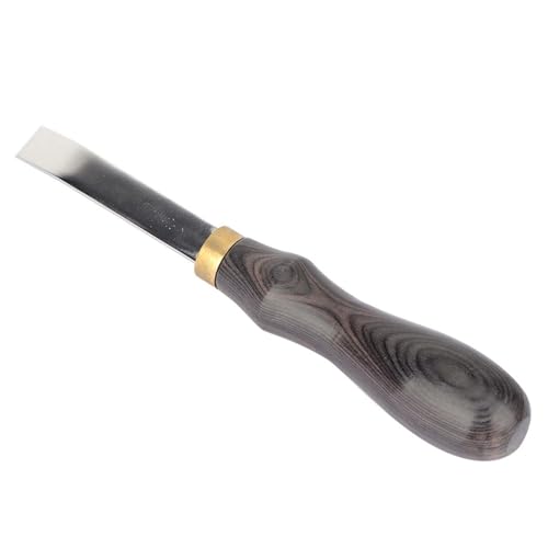 Zenithaur -Leder -Skiving -Werkzeug für schräge Schneiden und dünner Lederkanten, Präzisionsferien mit ergonomischem Holzgriff Stahlklinge, ideal für Ledercraft (Schwarz 10 mm) von ZenithAur