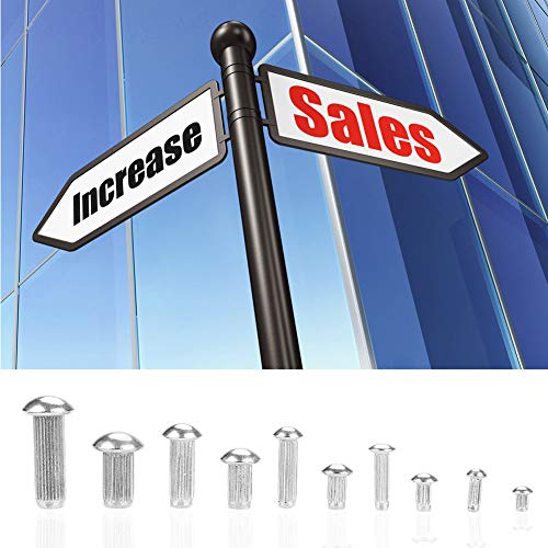 Zenithaur Solid Niets Sortiment Set 160pcs Edelstahl Roundkopf Rurled Shank M2 M3 M4 M5 Befestigungselemente mit klar markierter Kunststoffbox von ZenithAur