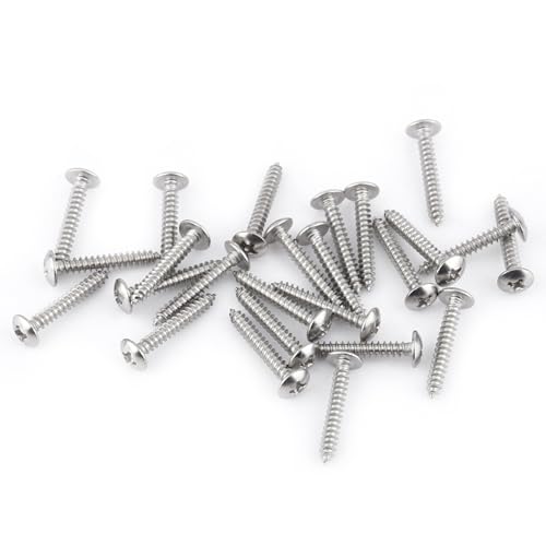 Zenithaur-Tipps-Schraubenkit für Haushaltsgerät Metallschrauben M3 Edelstahlschrauben Pfanne/Flach/Binder Kopf-Sortiment 200pcs Allgemeiner Zweck (Facher selbstköpfige Schrauben) von ZenithAur