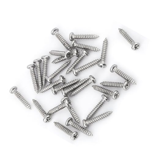Zenithaur-Tipps-Schraubenkit für Haushaltsgerät Metallschrauben M3 Edelstahlschrauben Pfanne/Flach/Binder Kopf-Sortiment 200pcs Allgemeiner Zweck (Runde Kopf-Tippsschrauben) von ZenithAur