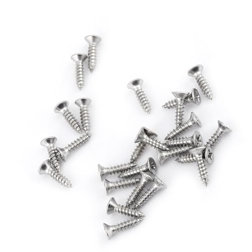 Zenithaur-Tipps-Schraubenkit für Haushaltsgerät Metallschrauben M3 Edelstahlschrauben Pfanne/Flach/Binder Kopf-Sortiment 200pcs Allgemeiner Zweck (Self-Tapping-Schrauben flacher Kopf) von ZenithAur