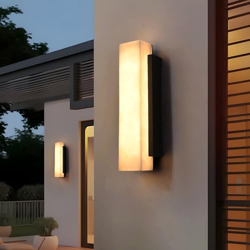 Marmorimitat-Optik AußEnlampe Wand,Modern Wandleuchte Aussen FüR Villa-TorsäUle,Aus Harz Und Schwarz Edelstahl Rechteckige Wandlampe Außen,Wasserdichte Aussenlampe Wand LED Wand Warmes Licht-45Cm Marmorimitat-Optik AußEnlampe Wand,Modern Wandleuchte Aussen FüR Villa-TorsäUle,Aus Harz Und Schwarz Edelstahl Rechteckige Wandlampe Außen,Wasserdichte Aussenlampe Wand LED Wand Warmes Licht-45Cm von ZenithBeam