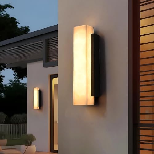 Marmorimitat-Optik AußEnlampe Wand,Modern Wandleuchte Aussen FüR Villa-TorsäUle,Aus Harz Und Schwarz Edelstahl Rechteckige Wandlampe Außen,Wasserdichte Aussenlampe Wand LED Wand Warmes Licht-60Cm Marmorimitat-Optik AußEnlampe Wand,Modern Wandleuchte Aussen FüR Villa-TorsäUle,Aus Harz Und Schwarz Edelstahl Rechteckige Wandlampe Außen,Wasserdichte Aussenlampe Wand LED Wand Warmes Licht-60Cm von ZenithBeam