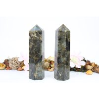 Labradorit Kristall Turm - Auffälliger Turm Mit Großem Kristall-stab von ZenithCrystals